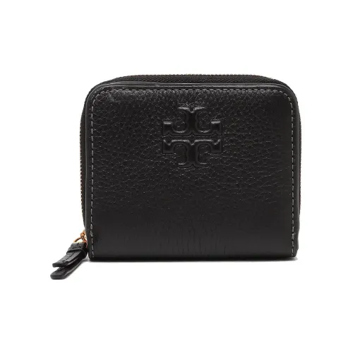 TORY BURCH Leather Wallet Mini Women's Black