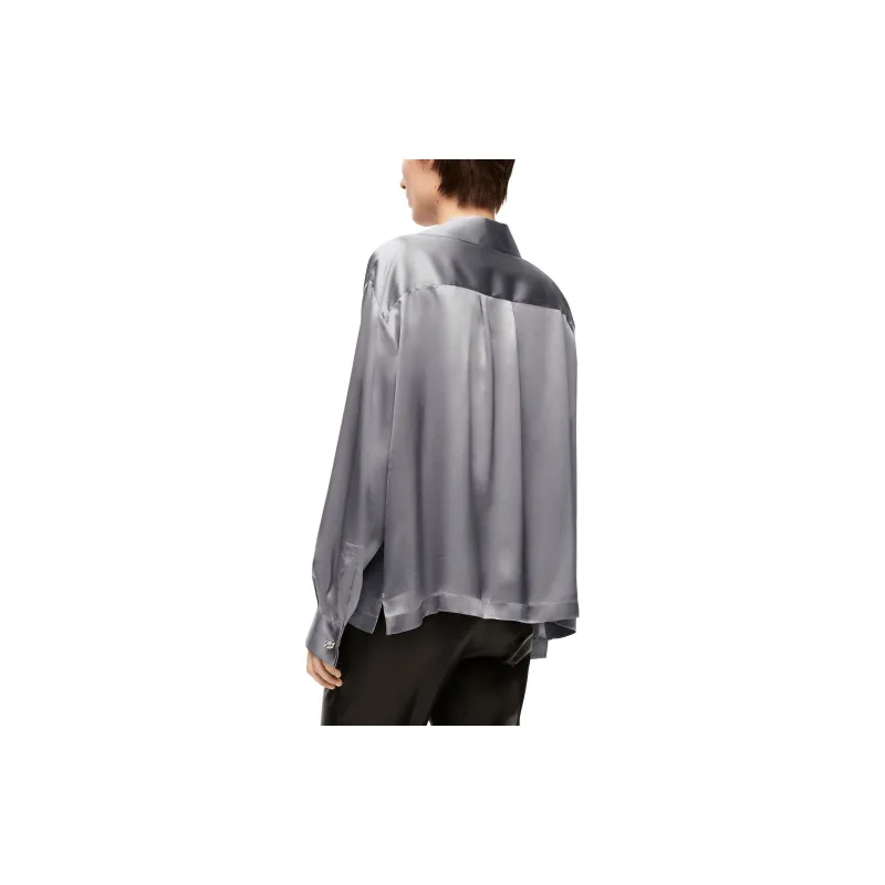 LOEWE Pyjama Blouse In Silk Shirt Women's Mouse Grey-1