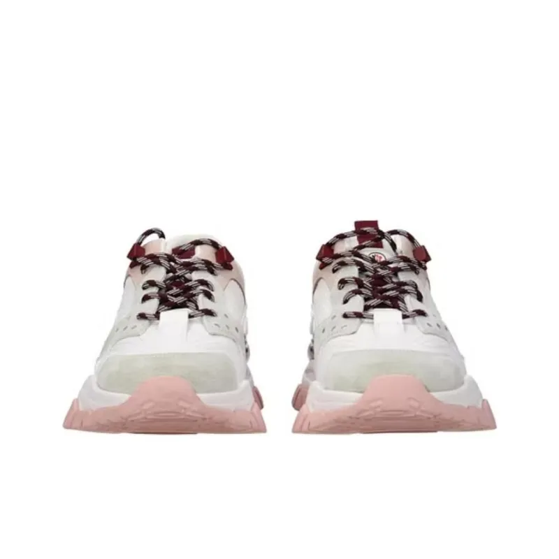 Moncler Leave No Trace Low-Top Casual Shoes Women's White Pink-3