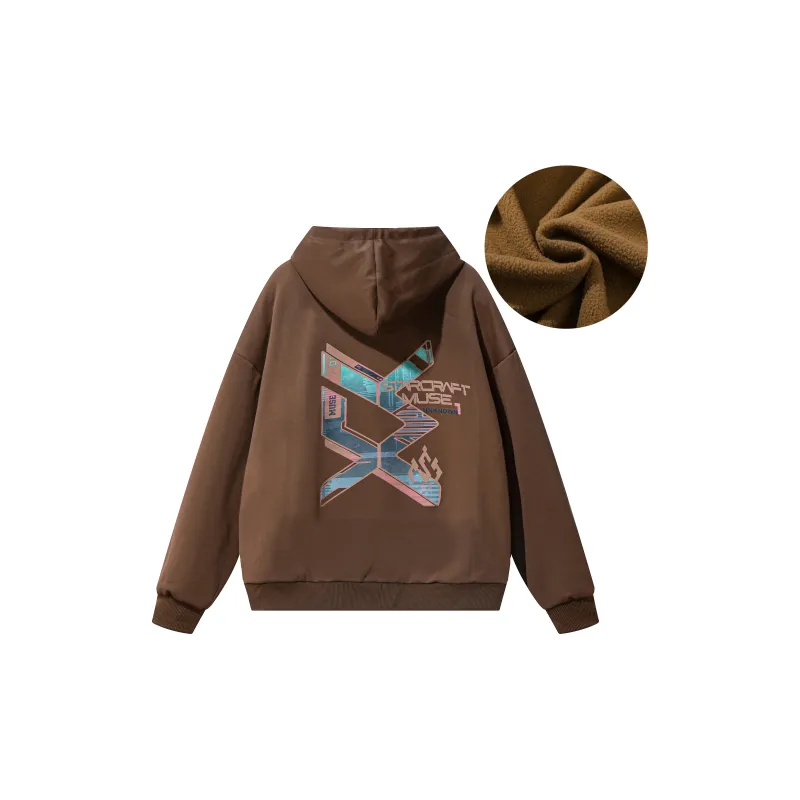 XINGJIZHE Loose Fit Hooded Coat Cardigan Sweatshirt Unisex-28