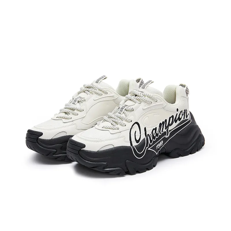 Champion Low Top Chunky Sneakers Women's Black White-2