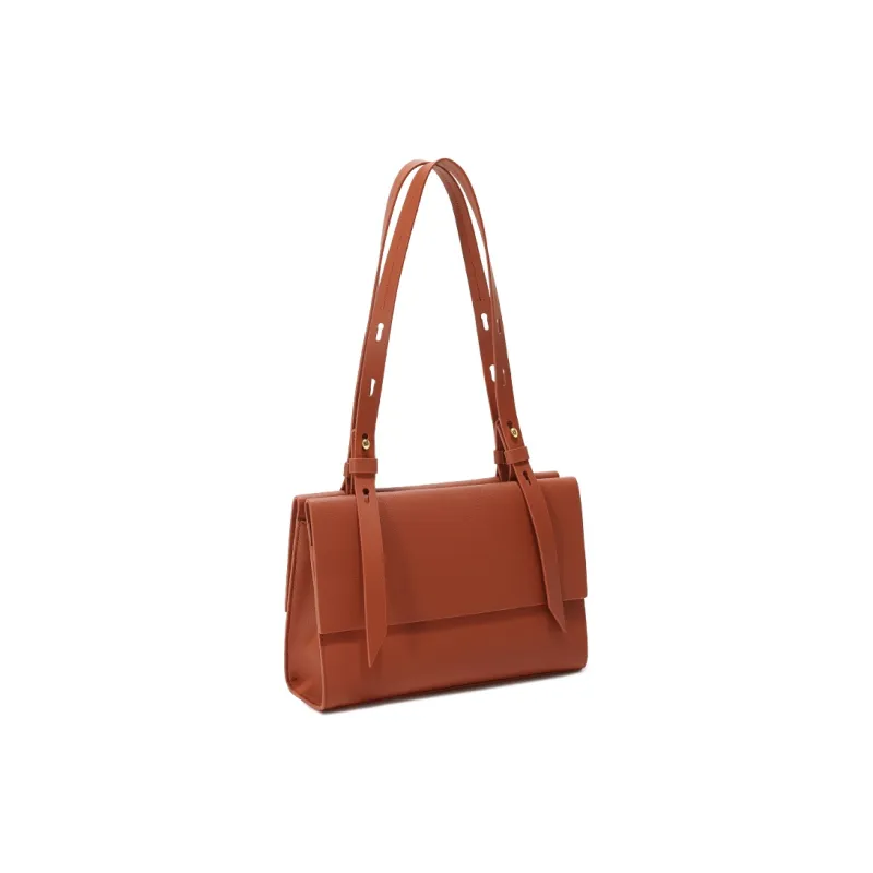 GXFMOD Cow Leather Shoulder Bag, Handbag, Shoulder Bag Medium Size Women's Red-2