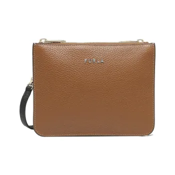 Furla Luna Leather Crossbody Bag Shoulder Bag Women's Brown