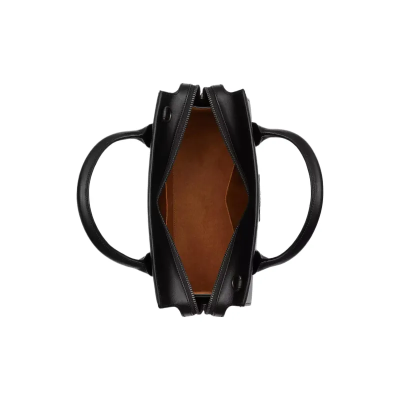 COACH Refined Calfskin Tote Bag, Shopping Bag, Handbag Tubas Women's Black-1