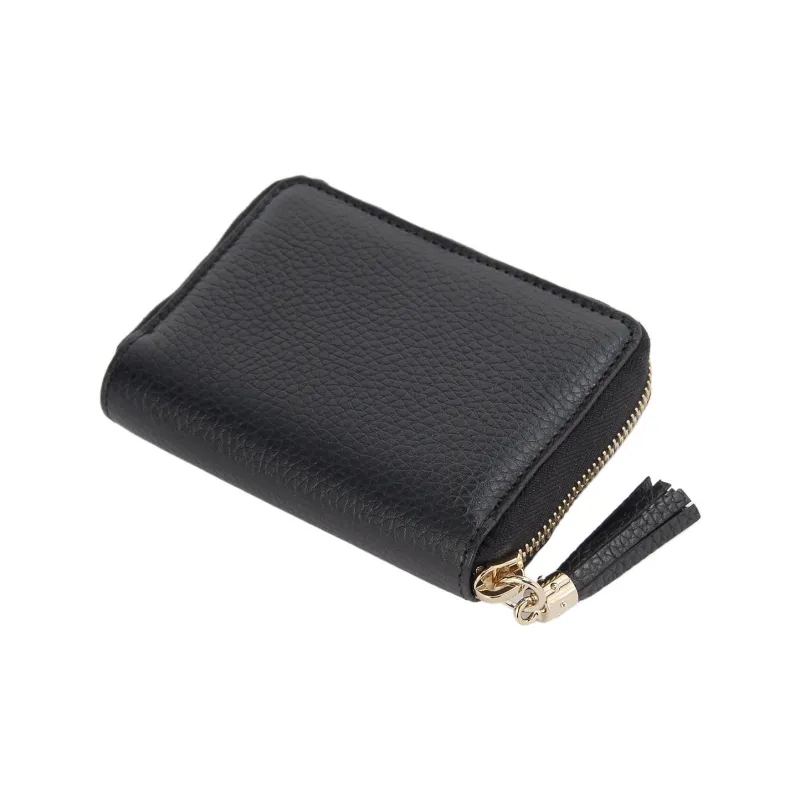 GUCCI Leather Wallet Women's Black-1