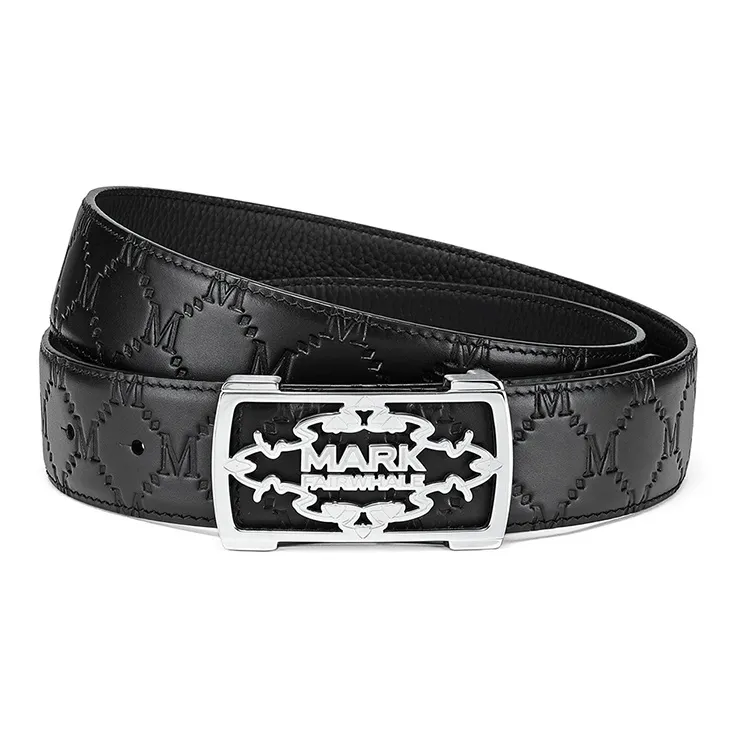 FAIRWHALE Brand Unique Design Stainless Steel Plate Buckle Genuine Leather Belts Men's Width 3.5cm-4