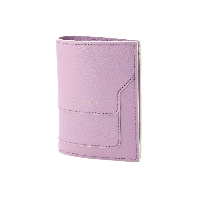 MARNI Calfskin Wallet Women's Violet-1