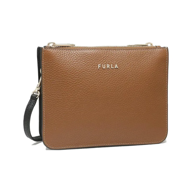 Furla Luna Leather Crossbody Bag Shoulder Bag Women's Brown-1