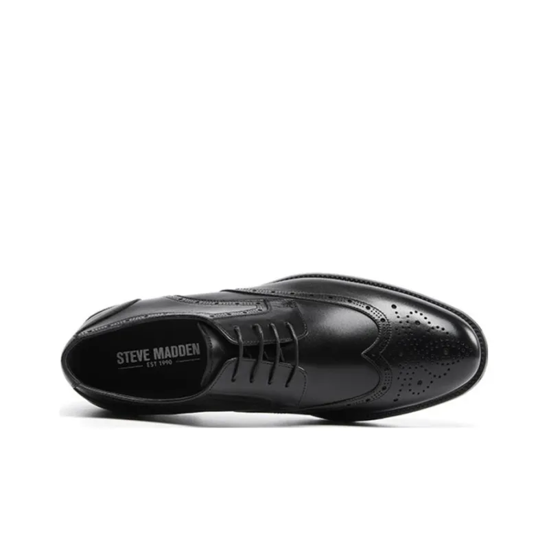 STEVE MADDEN Dress Shoes Men Low Top Black/Dark Coffee-2