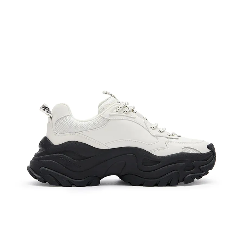 Champion Low Top Chunky Sneakers Women's Black White-1