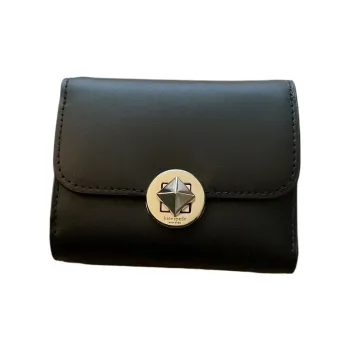 Kate Spade Cow Leather Wallet Small Size Women's Black