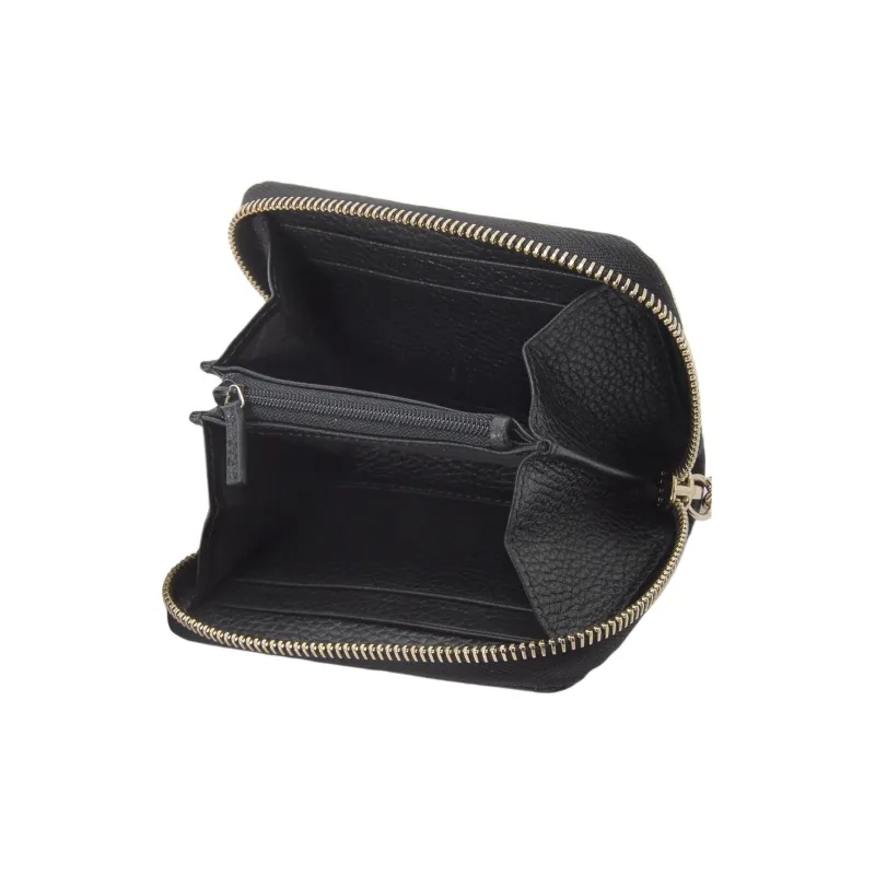 GUCCI Leather Wallet Women's Black-2