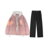 Suit (pink cotton + black jeans)