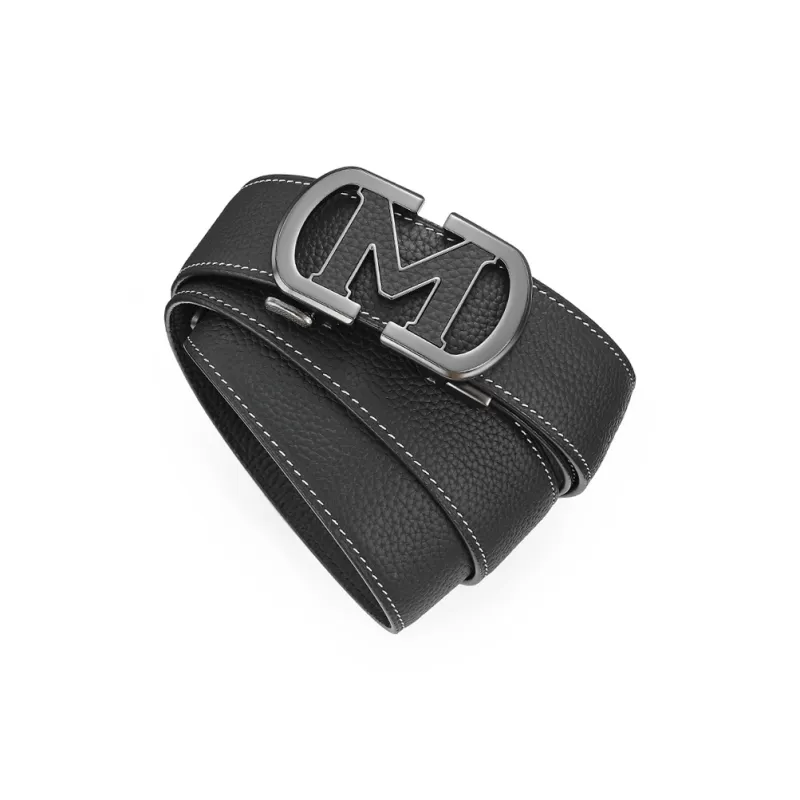 FAIRWHALE Brand Logo Automatic Buckle Vintage Leather Belts Men's Width 3.5CM-4