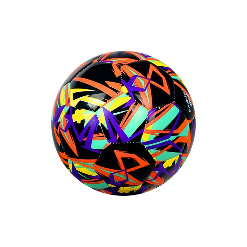 ProSelect x QUNYINGHUIXILIE Size 5 Soccer PU Machine Stitched Soccer Ball Unisex Black Orange-4