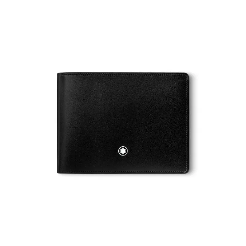 MONTBLANC Meisterstuck Grain Cow Leather Card Holder, Wallet Men's Black-0