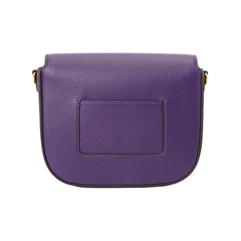 Mulberry Leather Shoulder Bag Crossbody Bag Women's Purple-3