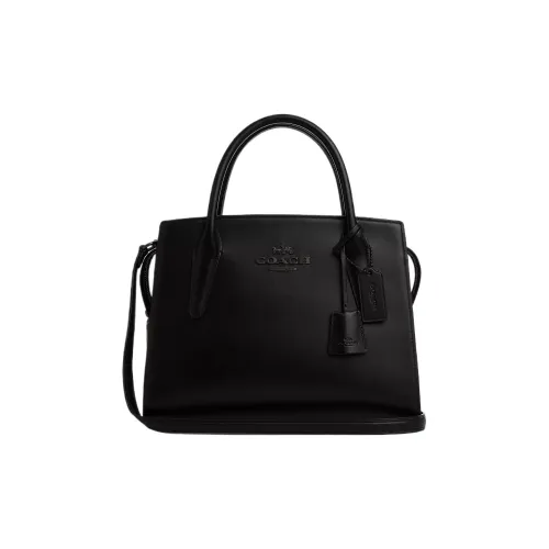 COACH Refined Calfskin Tote Bag, Shopping Bag, Handbag Tubas Women's Black