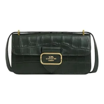 COACH Morgan Leather Small Square Bag Shoulder Bag Crossbody Bag Small Size Women's Amazon Green
