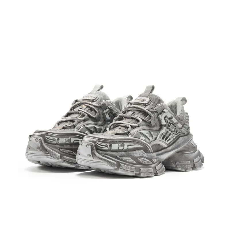 OGR Universe Carbon Blade Collection Low Top Chunky Sneakers Unisex Gray Limited Edition Destroyed-2