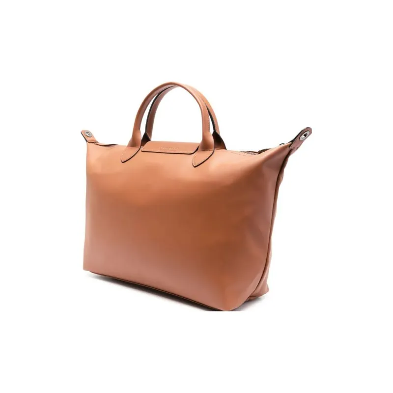 LONGCHAMP Le Pliage Xtra Cow Leather Dumpling Bag, One Shoulder Crossbody, Portable Large Size Women's Cognac Brandy-1
