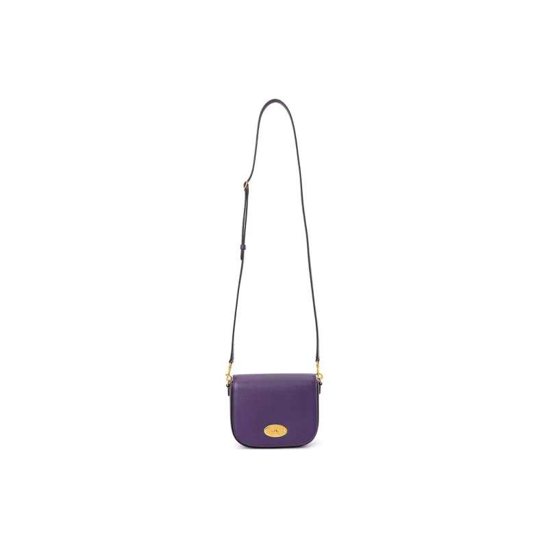 Mulberry Leather Shoulder Bag Crossbody Bag Women's Purple-1