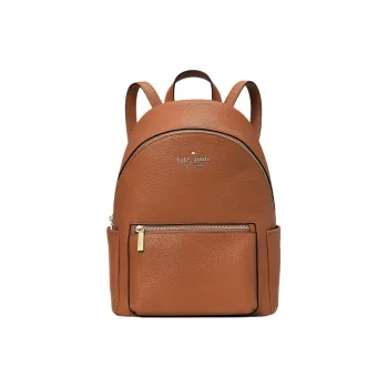 Kate Spade Leila Litchi Grain Leather Backpack Unisex Ginger Red