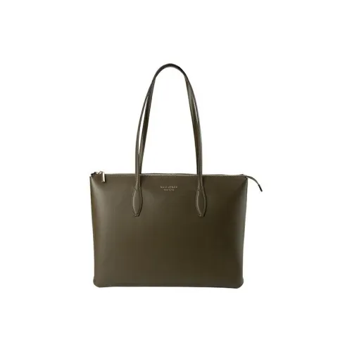 Kate Spade Leather Tote Bag Shopping Bag Handbag Women's Duck Green