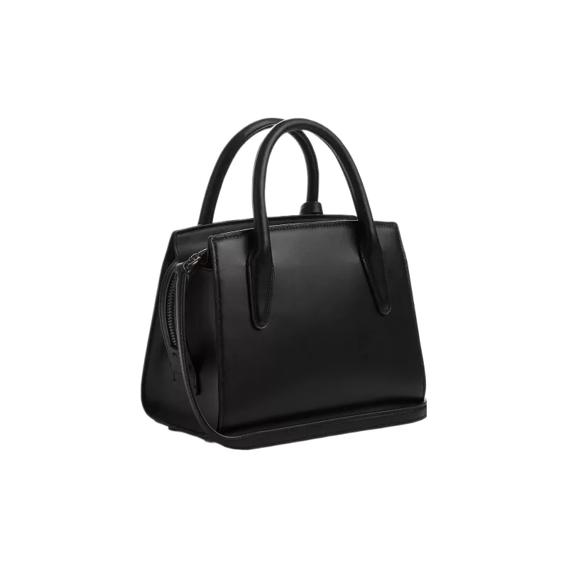 COACH ANDREA CARRYALL Calfskin Shoulder Bag, Crossbody Bag, Handbag Trumpets Women's Black-2