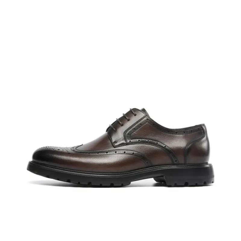 STEVE MADDEN Dress Shoes Men Low Top Black/Dark Coffee-4