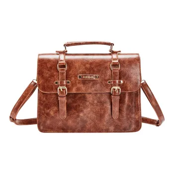 JANE KLAIN Synthetic Leather Backpack One Shoulder Portable Backpack Regular Women's Brown/Black/Coffee