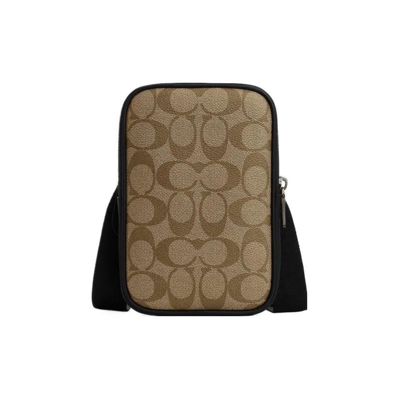 COACH PVC With Cow Leather Camera Bag, Shoulder Bag, Crossbody Bag Mini Unisex Khaki-0