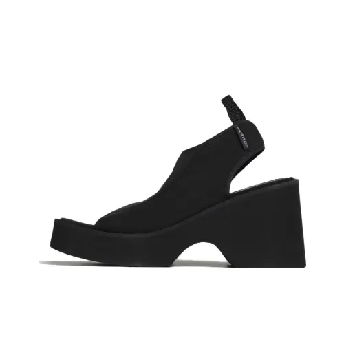 Courrèges Women's Wave Platform Sandals 'Black'