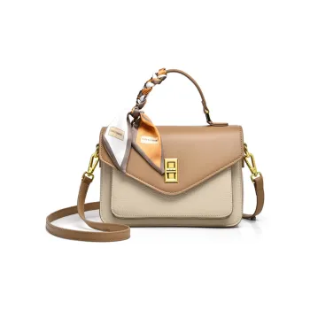 Versman PU Handbags Crossbody Bags Large Size Women's Beige & Khaki/Classic Black