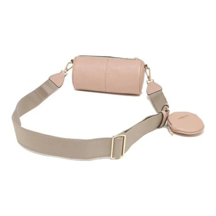 Furla Leather Cylinder Bag, Crossbody Bag, Shoulder Bag Mini Women's Moonstone-4