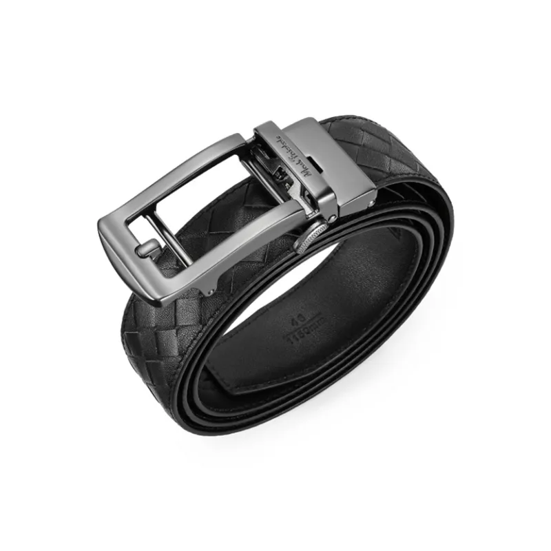 FAIRWHALE Alloy Automatic Buckle Belt Leather Belts Men's Width 3.5CM-3