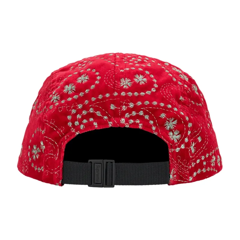 Supreme Velvet Paisley Camp Cap-1