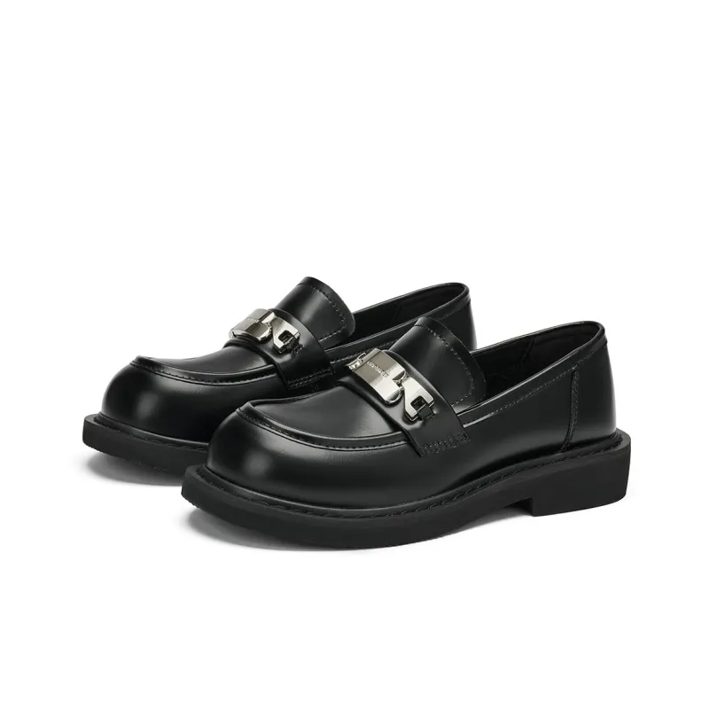 GEMEIQ Loafers Women's Low Top Black/Beige-1