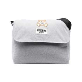 MOSCHINO Cotton And Polyester Blend Maternity And Baby Bag Crossbody Bag Shoulder Bag Baby Light Gray