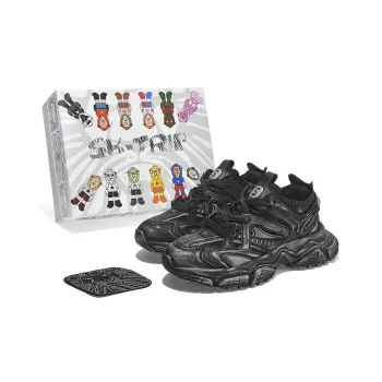 SK.TRIP Bow And Crossbow 2 Wear-Resistant Height Increasing Low-Top Chunky Sneakers Unisex Jet Black