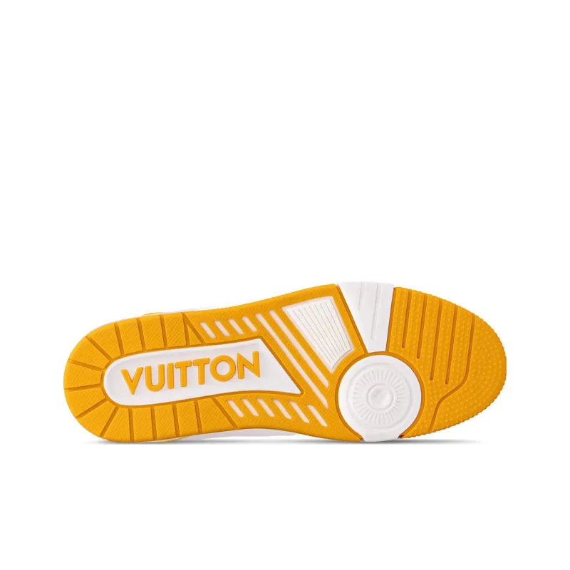LOUIS VUITTON Trainer Low Top Skateboard Shoes Men's Yellow-5
