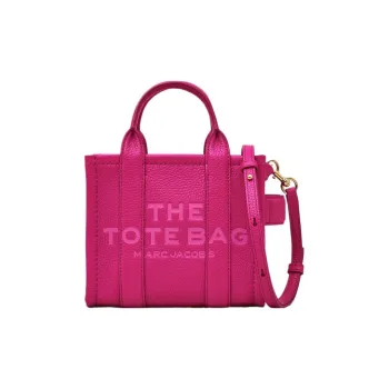 MARC JACOBS The Leather Mini Tote Bag Lipstick Pink