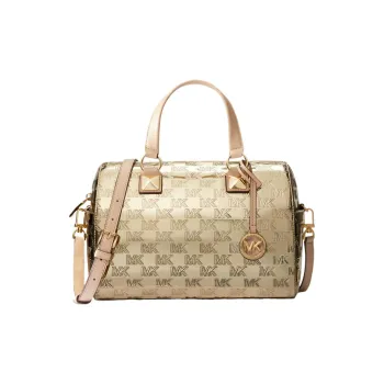 MICHAEL KORS Grayson Polyurethane Shoulder Bag Crossbody Bag Handbag Medium Size Women's Light Gold