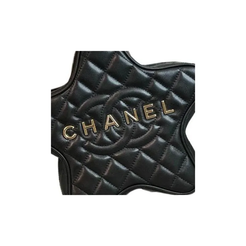 CHANEL Sheepskin Clutch, Shoulder Bag, Crossbody Bag Women's Black-6