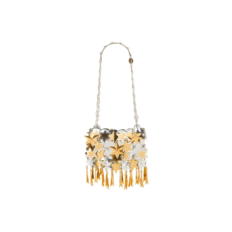 Paco Rabanne Polyester Portable Crossbody Bag Shoulder Bag Women's Yellow Multicolor Silver-0