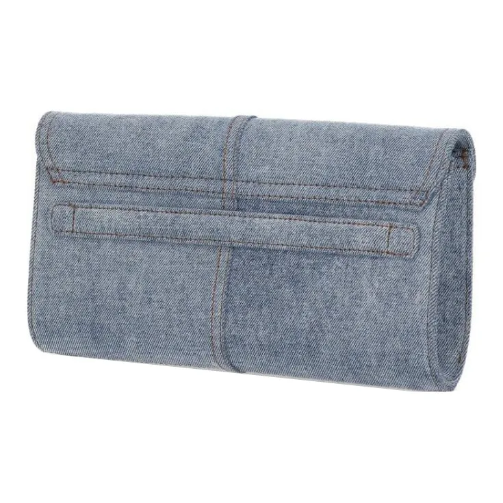 MOSCHINO Denim Crossbody Bag Shoulder Bag Women's Light Blue-2
