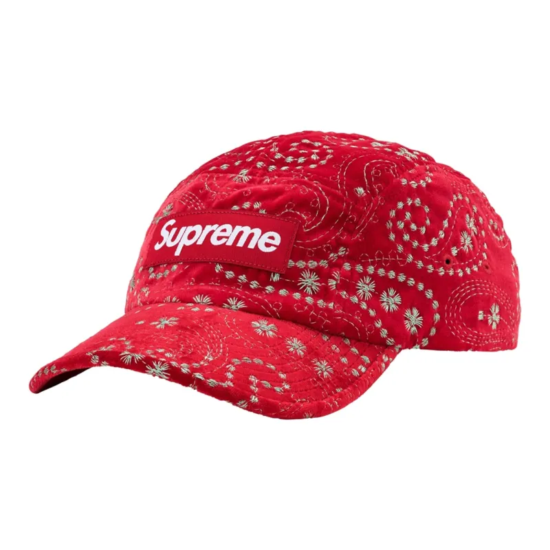Supreme Velvet Paisley Camp Cap-0