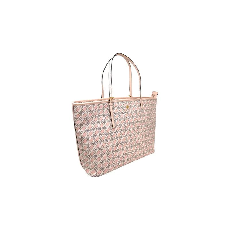 TORY BURCH GEO PVC Tote Bag, Shopping Bag, Shoulder Bag, Handbag Women's Pink-2