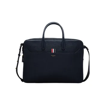 THOM BROWNE Logo-Printed Top Handle Laptop Bag