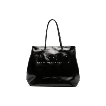 MOSCHINO Sheepskin Tote Bag Shopping Bag Shoulder Bag Handbag Women's Black